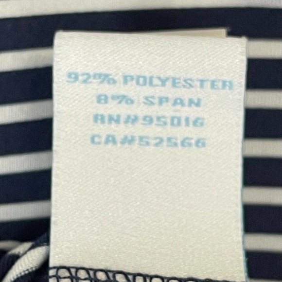 Straight Down‎ Golf Polo Shirt Mens M Blue Striped Embroidered Logo On Chest - Picture 9 of 12